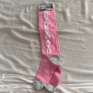 Pink Bridesmaid Socks